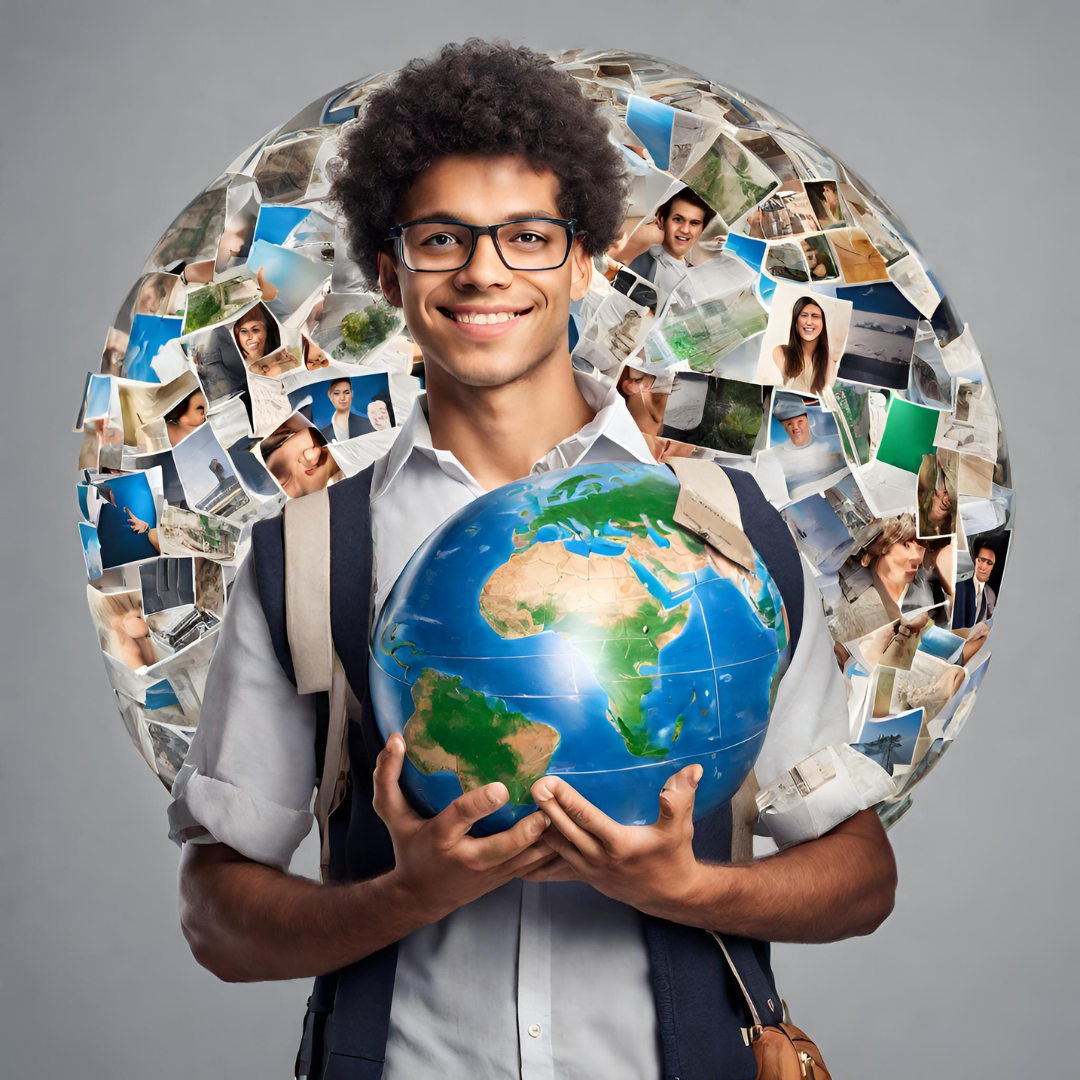 Jovem segurando o mundo2